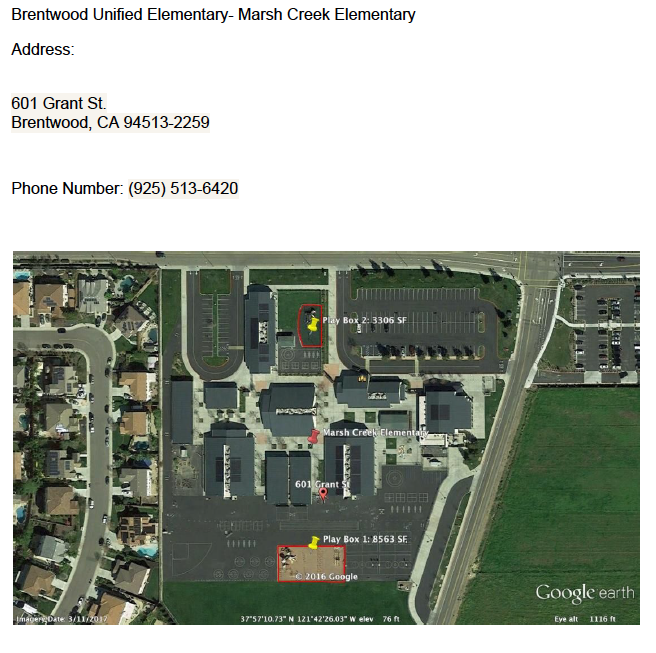Brentwood Unified Elementary- Marsh Creek Elementary Brentwood Unified Elementary- Marsh Creek Elementary
