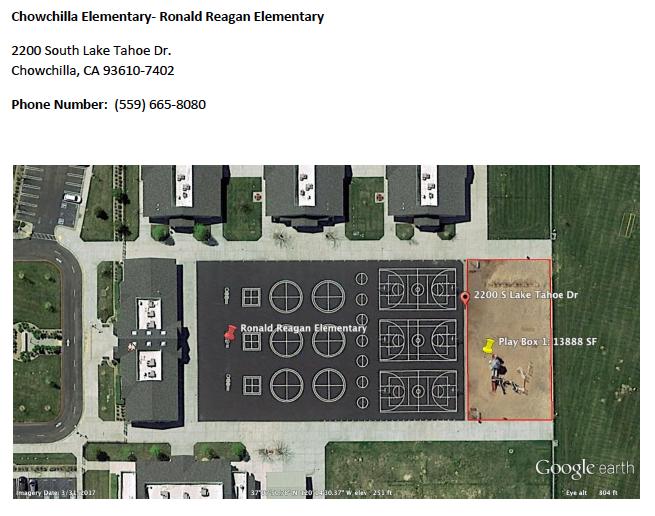 Chowchilla Elementary- Ronald Reagan Elementary Chowchilla Elementary- Ronald Reagan Elementary