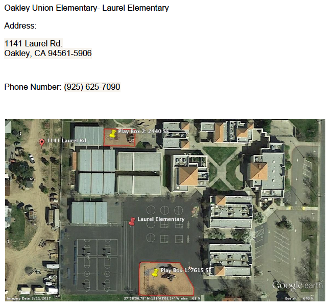 Oakley Union Elementary- Laurel Elementary Oakley Union Elementary- Laurel Elementary