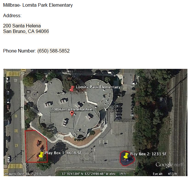 Millbrae Elementary- Lomita Park Elementary Millbrae Elementary- Lomita Park Elementary
